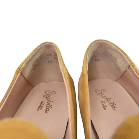 Seychelles Shoes Women 8.5 Loafer Slip On Suede Yellow Classic Fashion Boho Flat - Picture 14 of 16